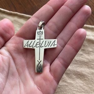 James Avery Alleluia Ichthus Cross Pendant